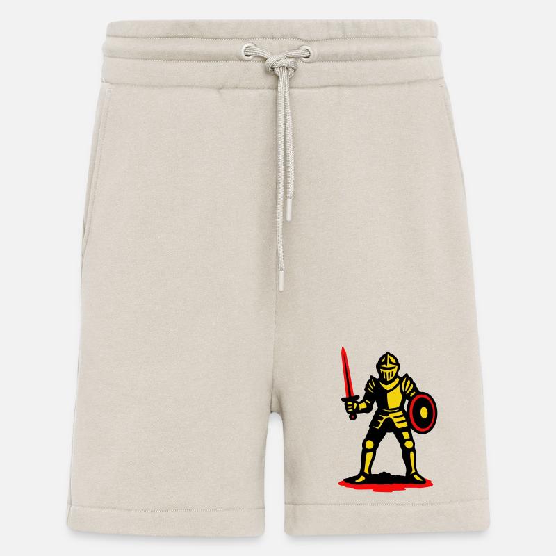 Yellow Knight with Red Sword - Shorts - made by SPREAD - WARM CLAY