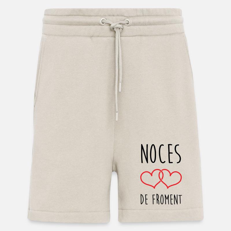 Weizenhochzeit 3 Jahre Ehe - Shorts - made by SPREAD - WARM CLAY