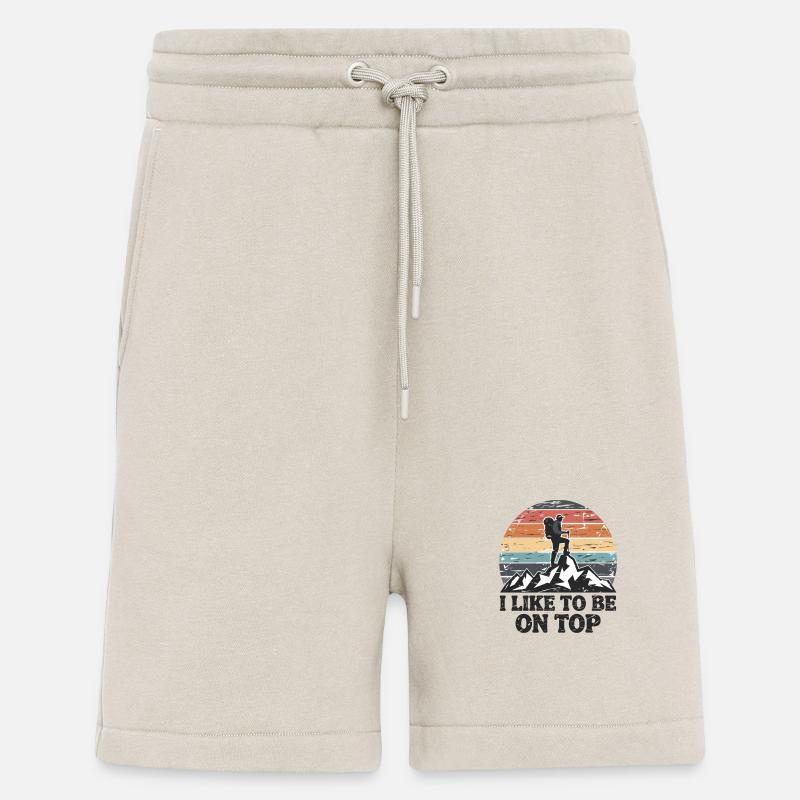 Berggipfel Gipfel Bergsteigen Klettern Kletterer - Shorts - made by SPREAD - WARM CLAY