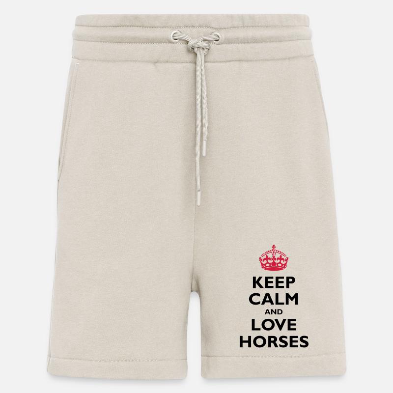 Keep Calm and Love Horses - Shorts - made by SPREAD - WARM CLAY
