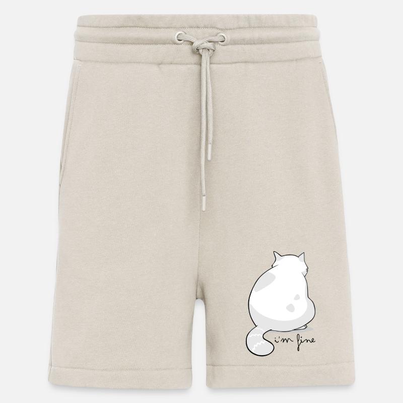 Backview Fluffy Cat Silhouette - Shorts - made by SPREAD - WARM CLAY