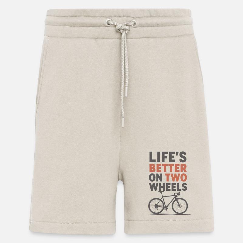 Life's better on two wheels - Shorts - made by SPREAD - WARM CLAY