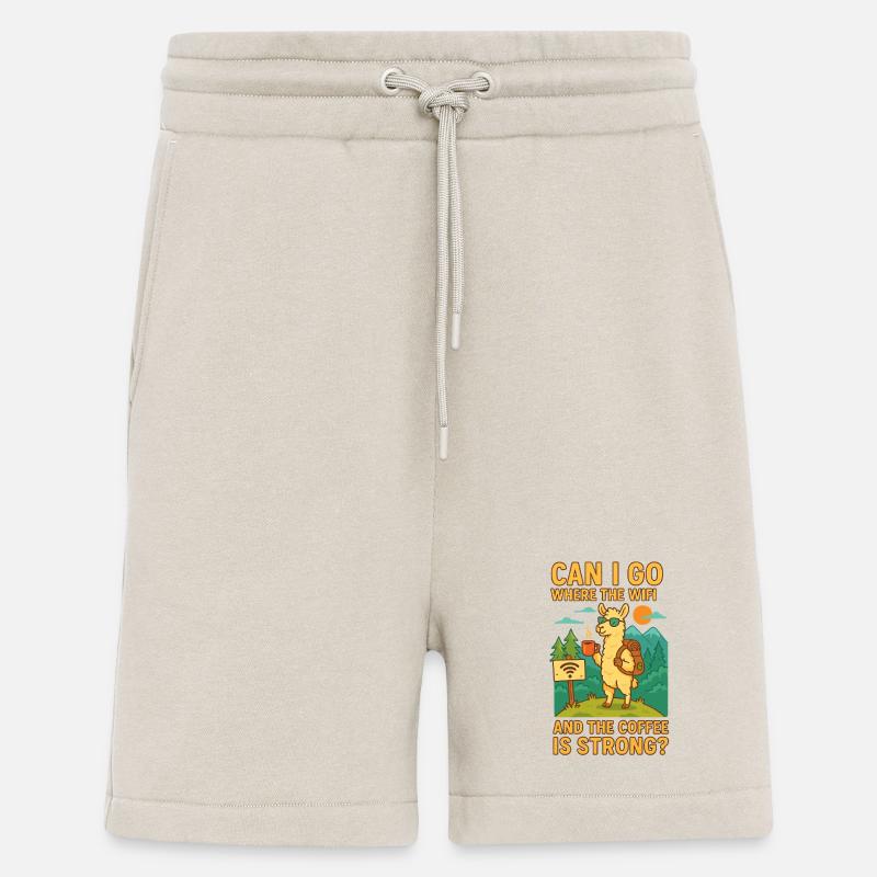 WLAN Kaffee Lama Abenteuer - Shorts - made by SPREAD - WARM CLAY