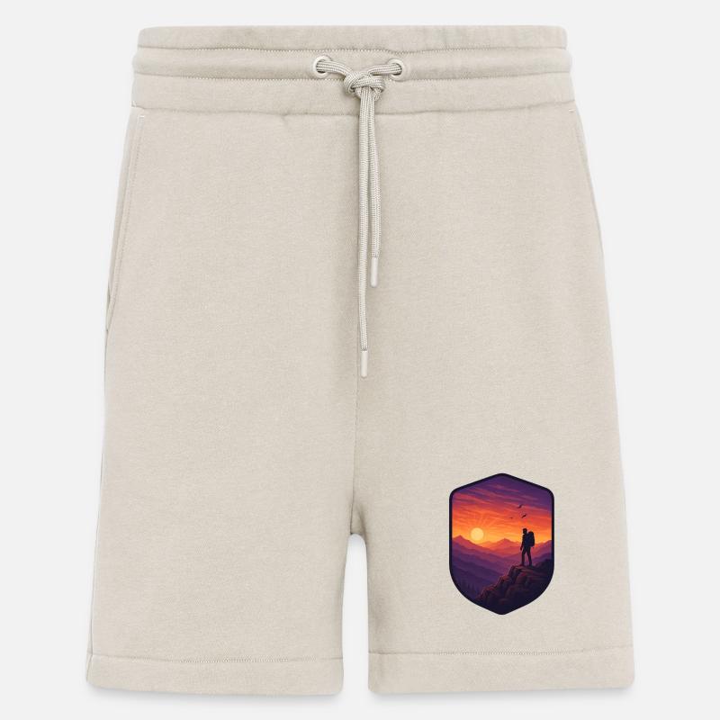 Crête du coucher du soleil - Short bio décontracté fabriqué en UE - WARM CLAY
