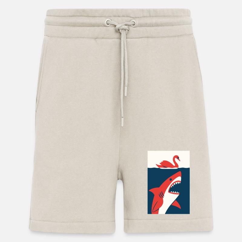 Schwan trifft Hai #2 - Shorts - made by SPREAD - WARM CLAY