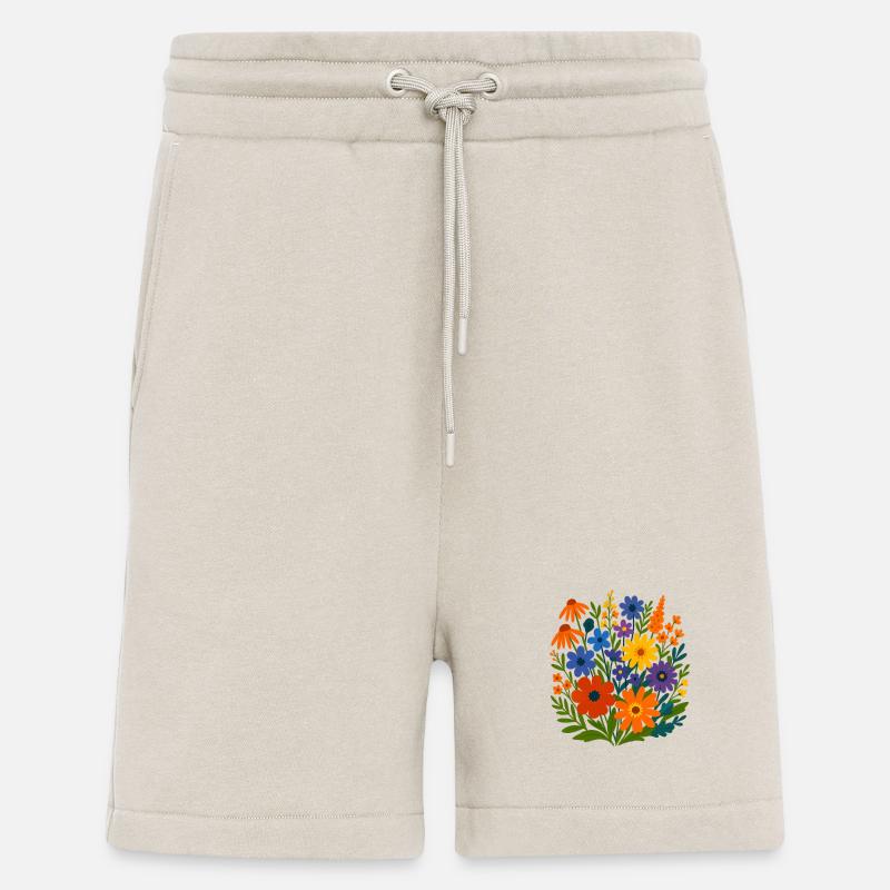 Wildblumen-Blütenlandschaft - Shorts - made by SPREAD - WARM CLAY