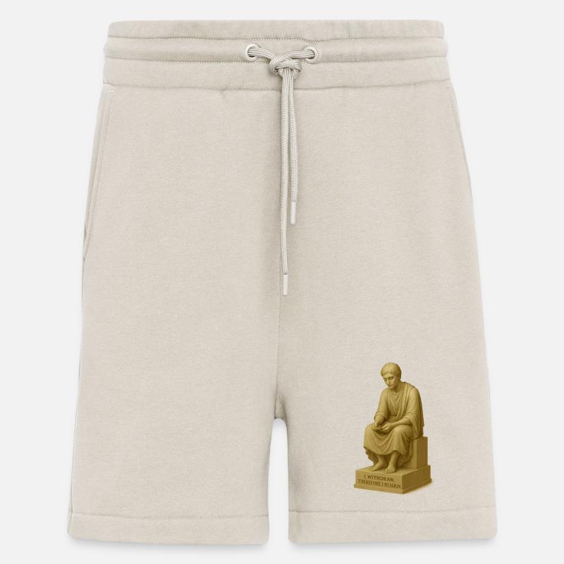 Sculpture de penseur réfléchi - Short bio décontracté fabriqué en UE - WARM CLAY