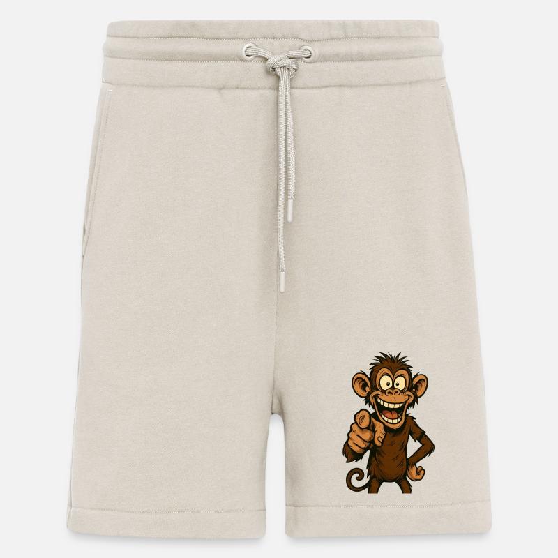 Verspielter Affe mit Lächeln - Shorts - made by SPREAD - WARM CLAY