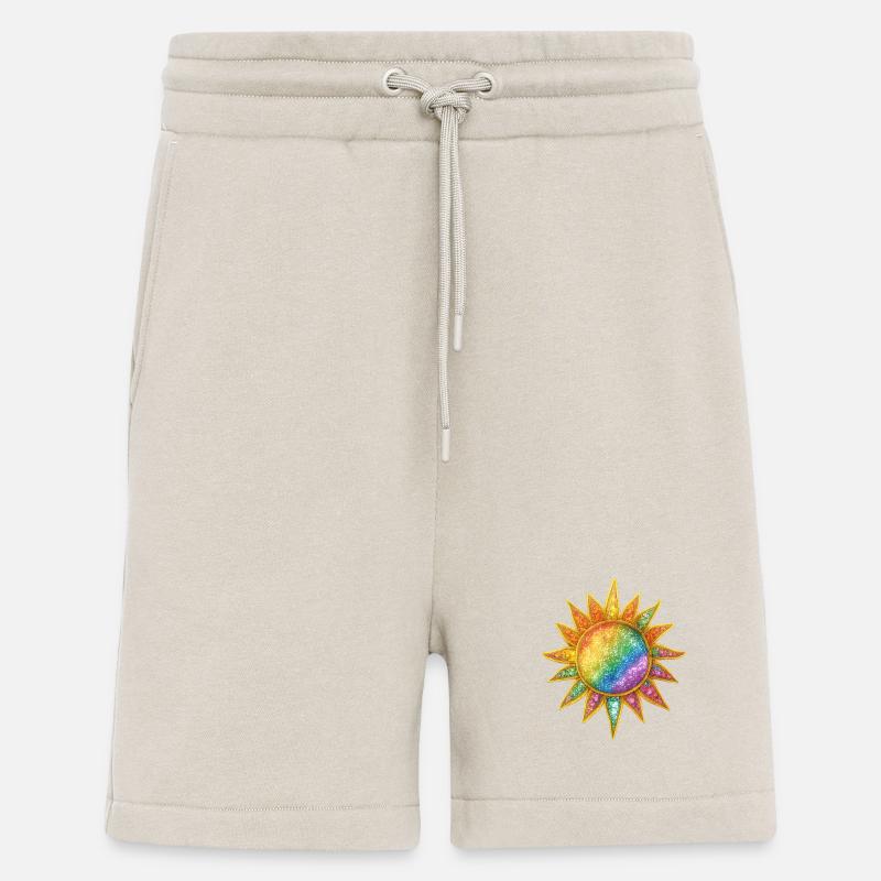 Regenbogen Sunburst Kosmische Anstecknadel - Shorts - made by SPREAD - WARM CLAY