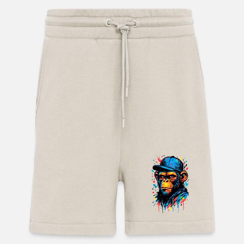 The Monkey Dance | StreetArt Affe - Shorts - made by SPREAD - WARM CLAY