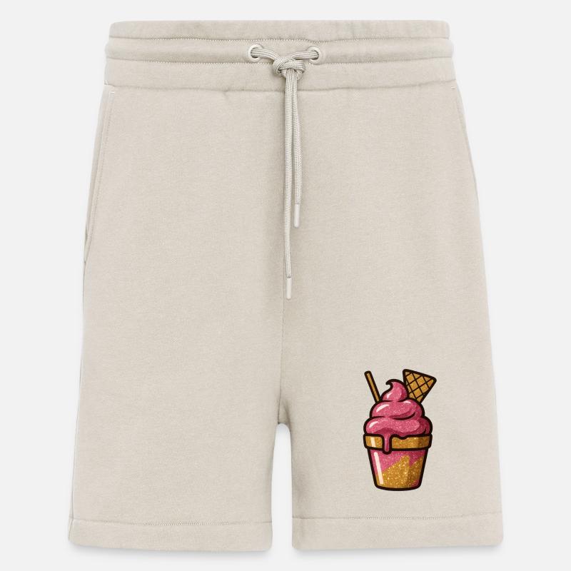 Glitzerndes Pinkes Eisbecher Motiv - Shorts - made by SPREAD - WARM CLAY