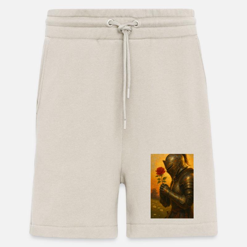 Ritter mit Rose - Shorts - made by SPREAD - WARM CLAY