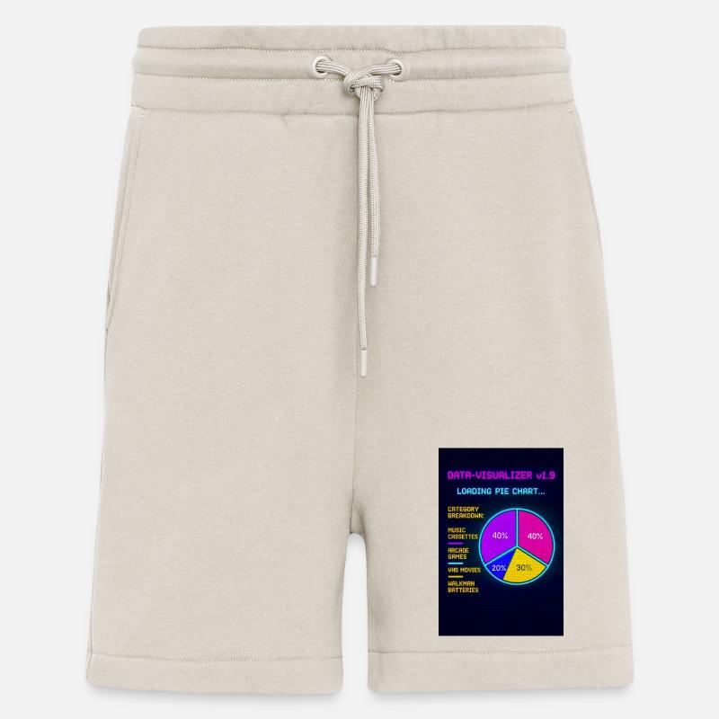 Neon Pie Chart Retro Visual - Shorts - made by SPREAD - WARM CLAY