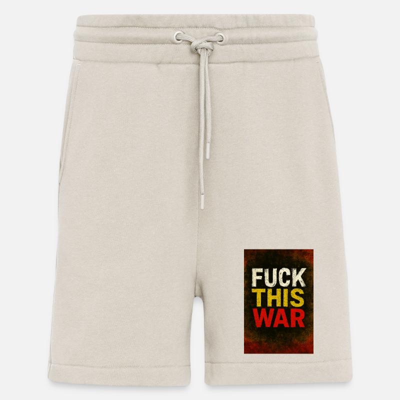 Merde à cette protestation de guerre - Short bio décontracté fabriqué en UE - WARM CLAY