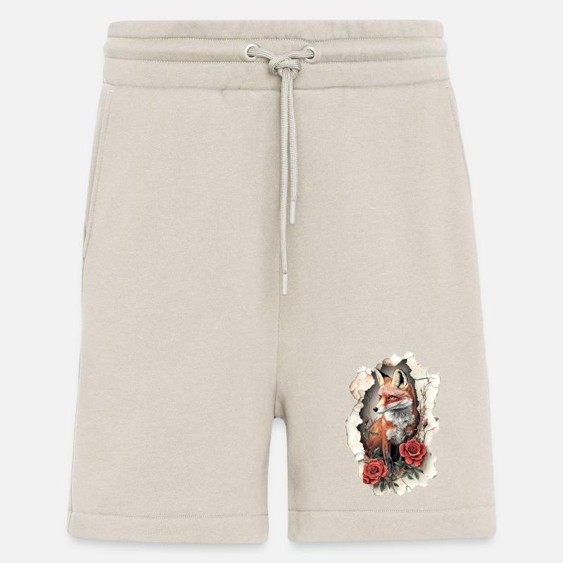 Fuchs mit Blumen - Shorts - made by SPREAD - WARM CLAY