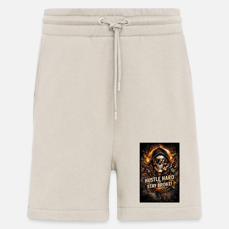 Hustle Hard or Stay Broke - Shorts - made by SPREAD - WARM CLAY