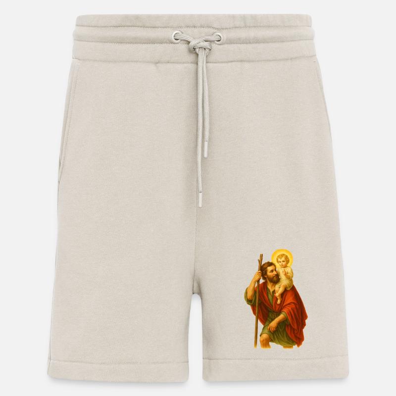 Saint Compagnon avec l’Enfant - Short bio décontracté fabriqué en UE - WARM CLAY