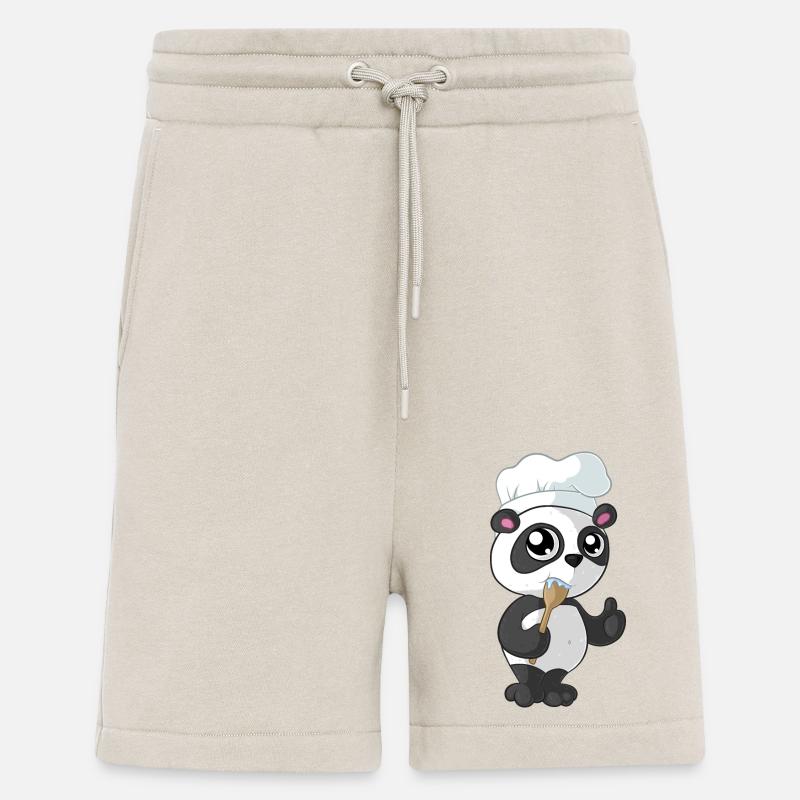 Kochender Comic Panda - Shorts - made by SPREAD - WARM CLAY