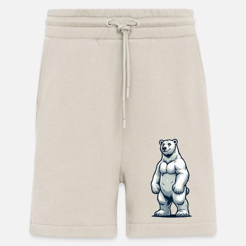 Ours blanc - Short bio décontracté fabriqué en UE - WARM CLAY