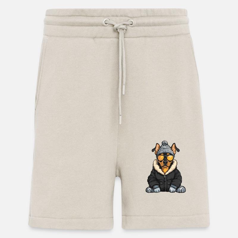 Doberman Dog Winter Comic - Shorts - made by SPREAD - WARM CLAY