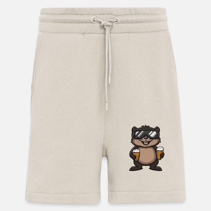 Beaver Après Ski Beer Comic - Shorts - made by SPREAD - WARM CLAY