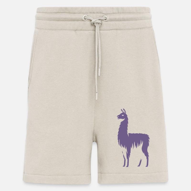 Silhouette de lama - Short bio décontracté fabriqué en UE - WARM CLAY