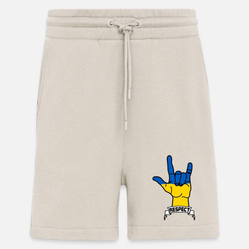 Respect de l’ukraine - Short bio décontracté fabriqué en UE - WARM CLAY