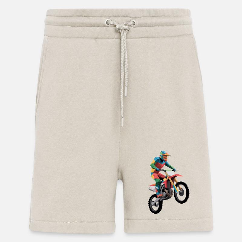 Motocross - Cooles Motorrad Logo - Shorts - made by SPREAD - WARM CLAY