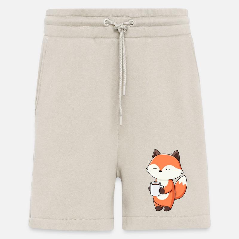 Fuchs mit Kaffeetassen-Zauber - Shorts - made by SPREAD - WARM CLAY