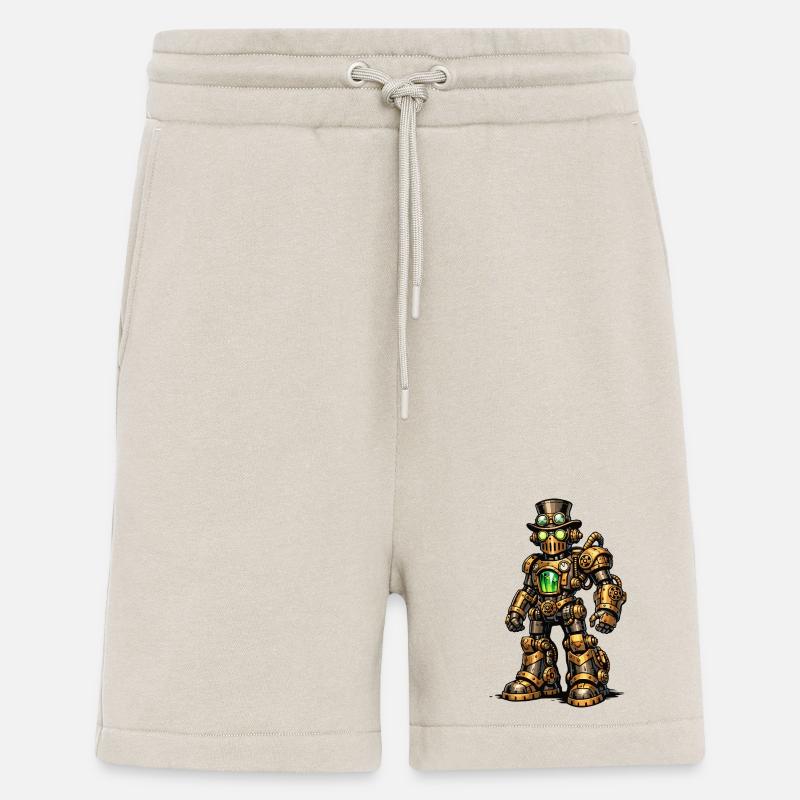 Steampunk-robot - Organic Relaxed shorts produsert i EU - WARM CLAY
