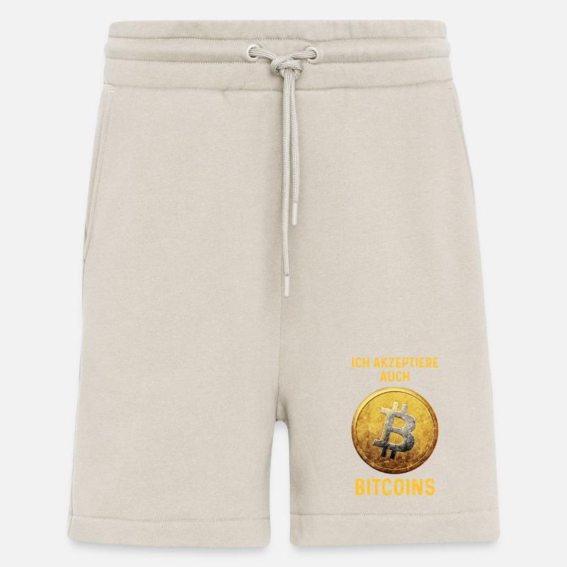 Bitcoin Akzeptanz Motiv - Shorts - made by SPREAD - WARM CLAY