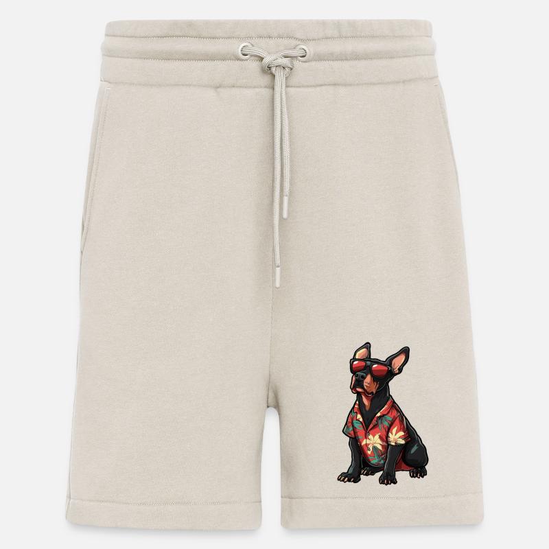 Dobermann Hund Comic Urlaub - Shorts - made by SPREAD - WARM CLAY