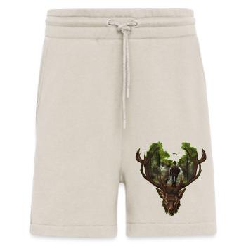 Hunter and hunting dog inseparable friendship - Shorts - made by SPREAD - WARM CLAY - Front