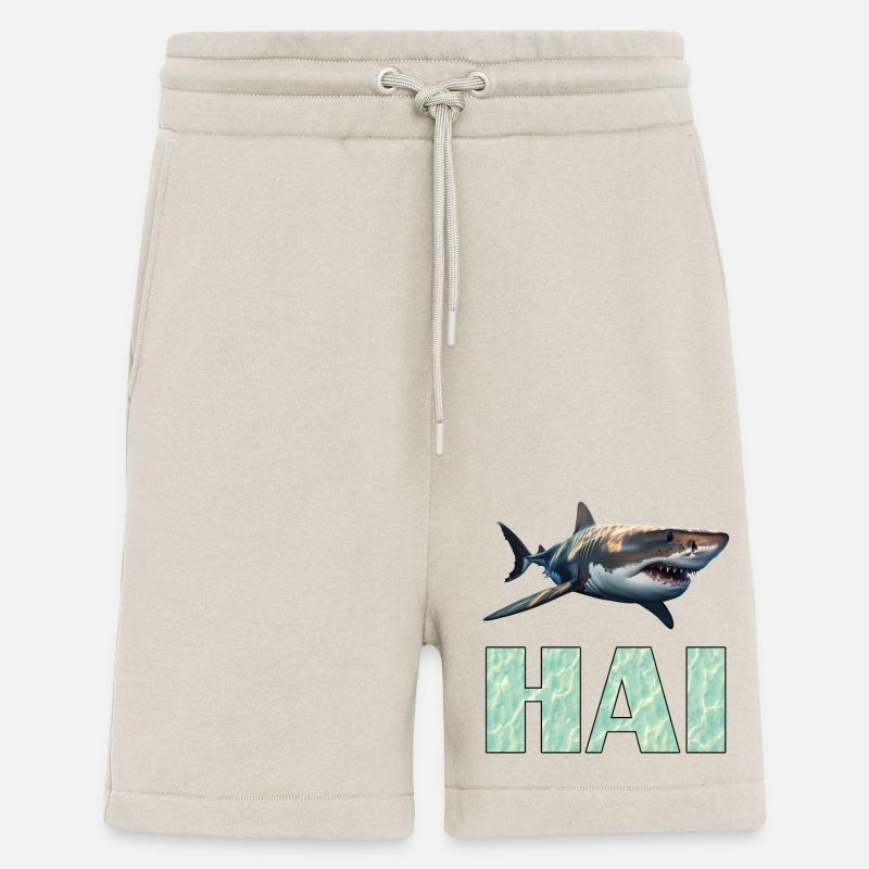 Great white shark - Shorts - made by SPREAD - WARM CLAY