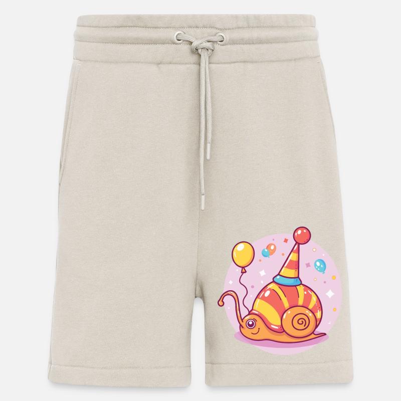Escargot Anniversaire Bébé - Short bio décontracté fabriqué en UE - WARM CLAY