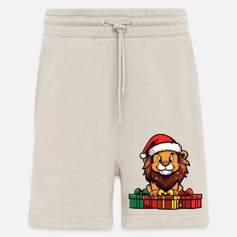 Cadeaux de Noël Lion - Short bio décontracté fabriqué en UE - WARM CLAY