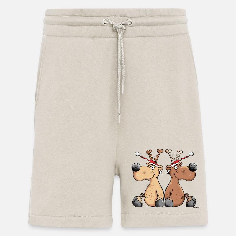 Renne de Noël - Short bio décontracté fabriqué en UE - WARM CLAY