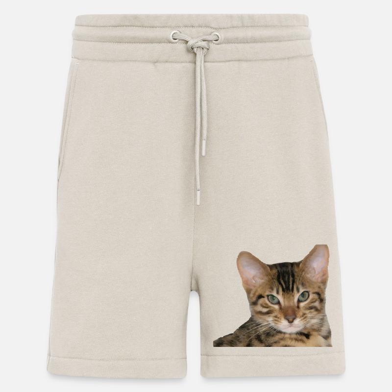 J’aime mon chat guépard - Short bio décontracté fabriqué en UE - WARM CLAY