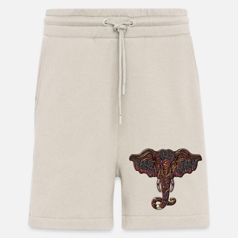 decorative elephant head - Shorts - made by SPREAD - WARM CLAY