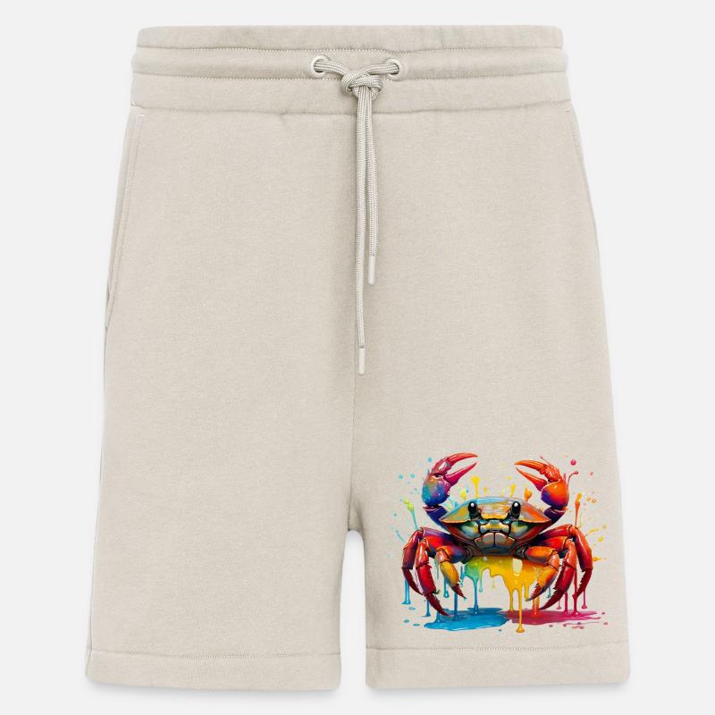 Farbexplosion Krabbenkunst - Shorts - made by SPREAD - WARM CLAY