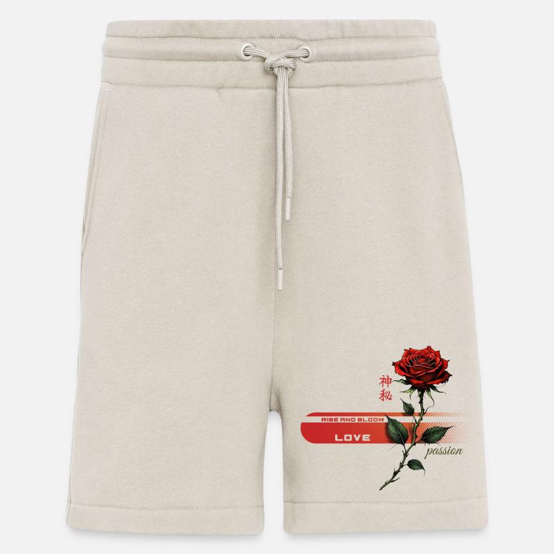 Rose pourpre de la passion - Short bio décontracté fabriqué en UE - WARM CLAY