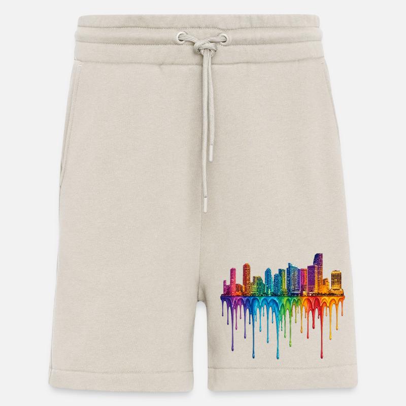 Miami Florida Dripping Art - Shorts - made by SPREAD - WARM CLAY