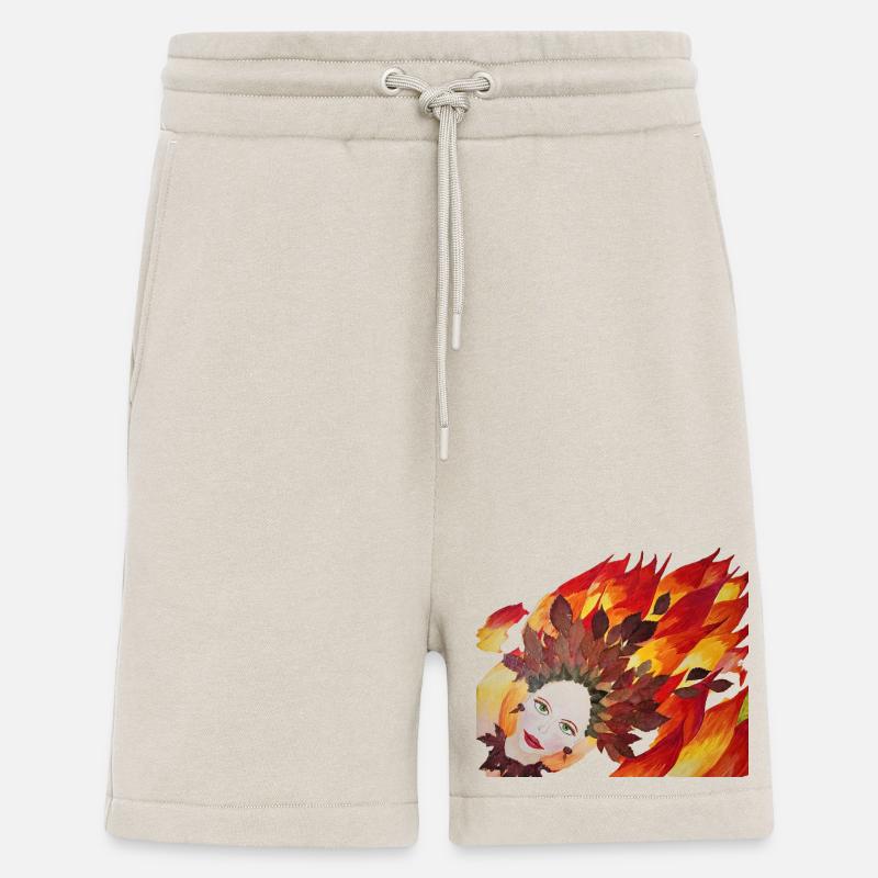 Herbstfeuer Blattkrone Gesicht - Shorts - made by SPREAD - WARM CLAY