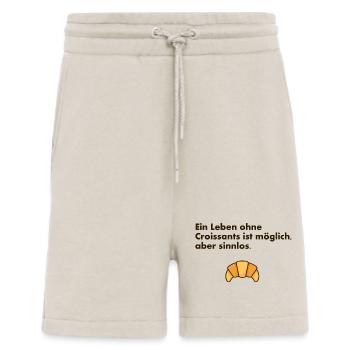 LEBEN OHNE CROISSANTS IST SINNLOS - Shorts - made by SPREAD - WARM CLAY - Vorne