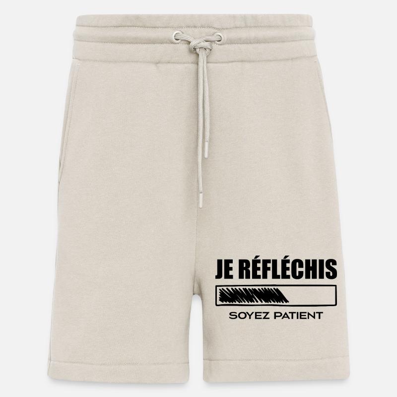Je Réfléchis Soyez Patient - Short bio décontracté fabriqué en UE - WARM CLAY