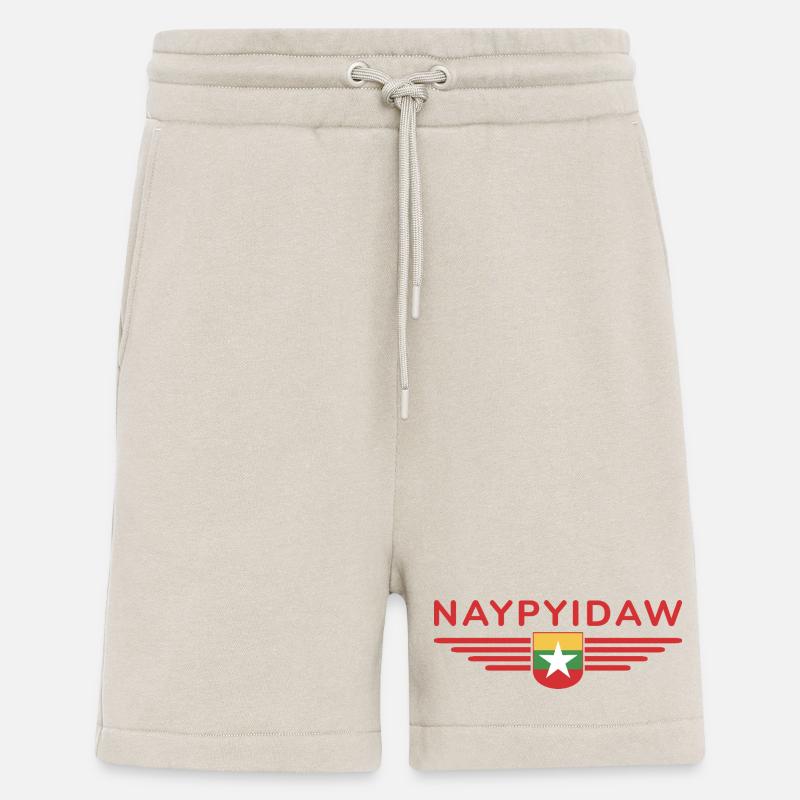 T-shirt Naypyidaw – Style Capitale - Short bio décontracté fabriqué en UE - WARM CLAY