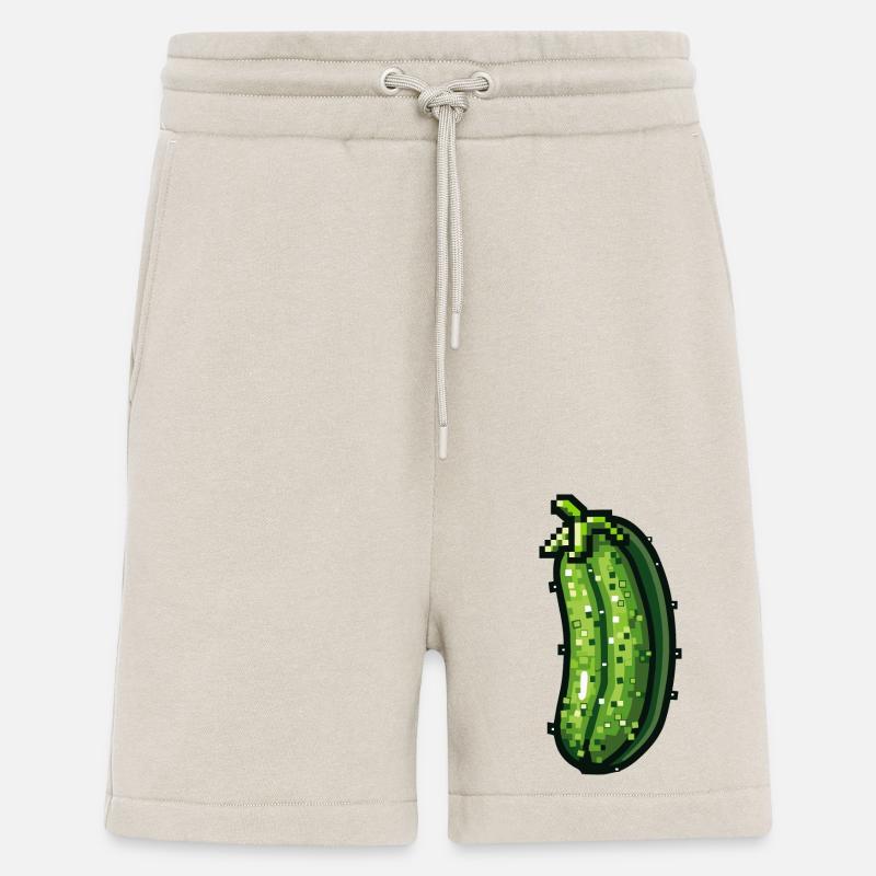 Cucumber Pixel Icon - Shorts - made by SPREAD - WARM CLAY