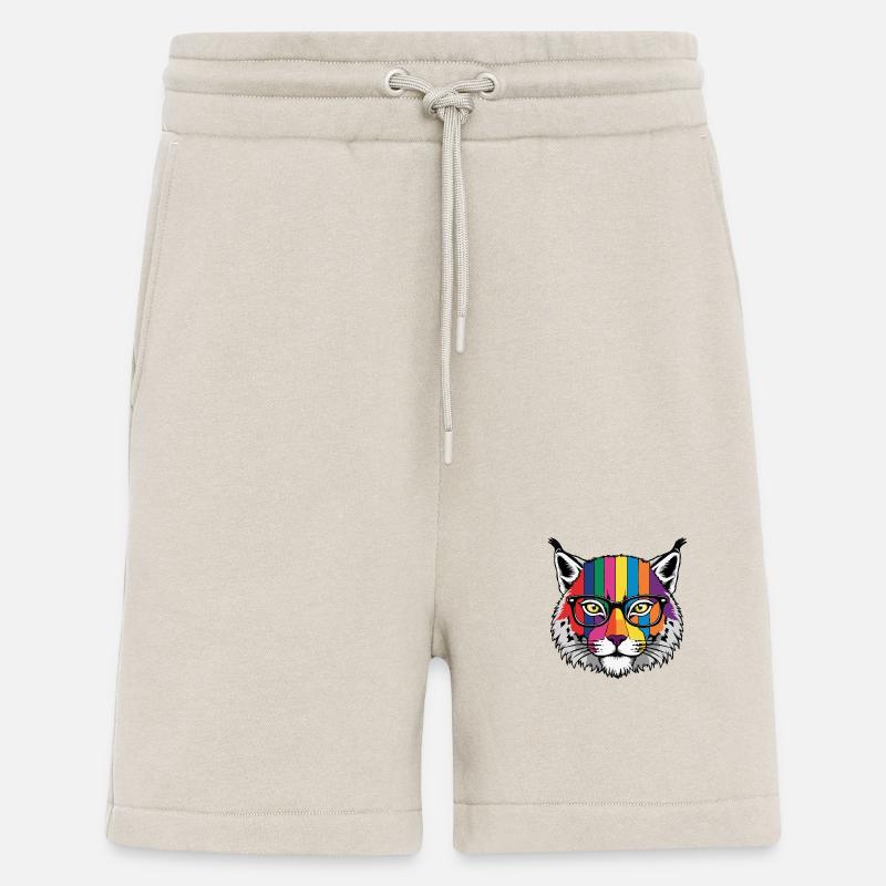 Lynx Katzenbrille Bunt Cool - Shorts - made by SPREAD - WARM CLAY