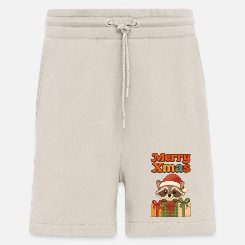 Weihnachts Waschbär mit Geschenken - Shorts - made by SPREAD - WARM CLAY