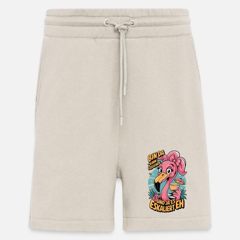Flamingo Spruch Bin da – eskaliert eh - Shorts - made by SPREAD - WARM CLAY